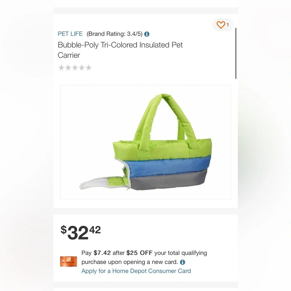 Puffy Insulated Pet Carrier Bag Neon Bight